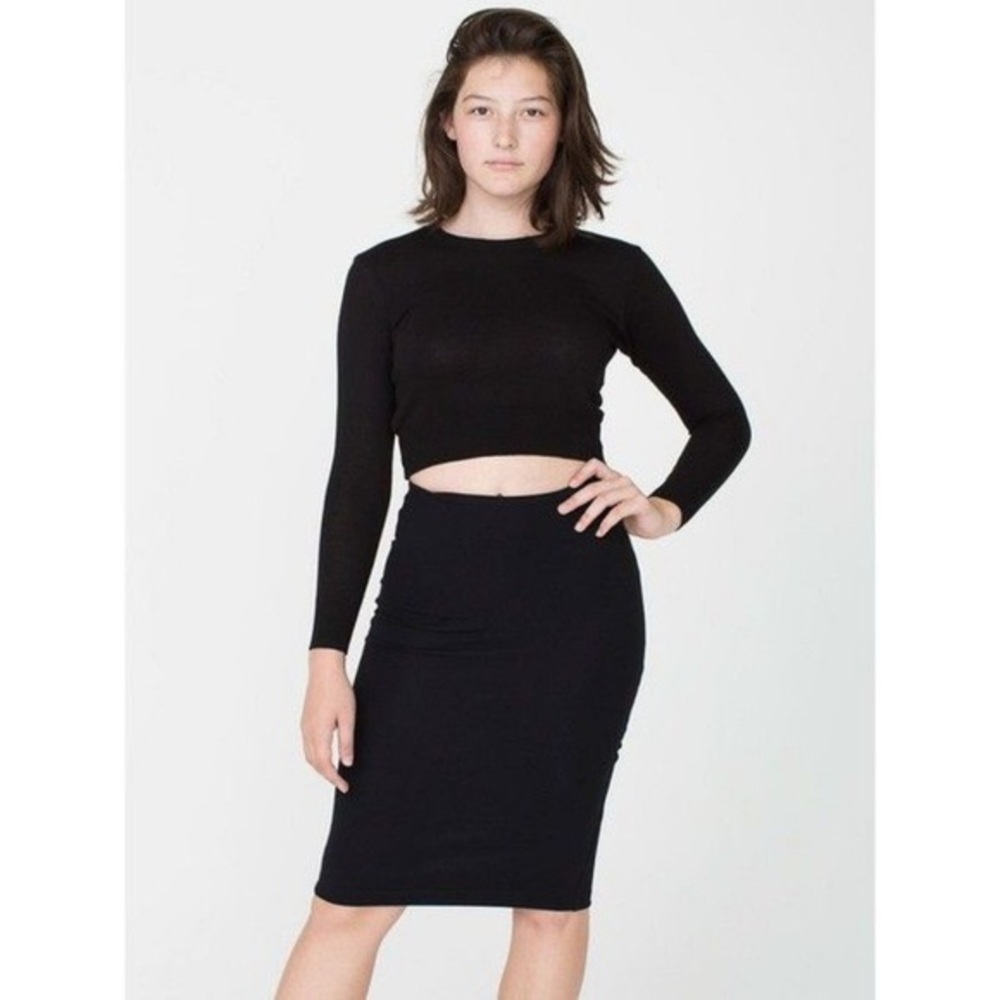 American Apparel Ponte Midi Pencil Skirt XS